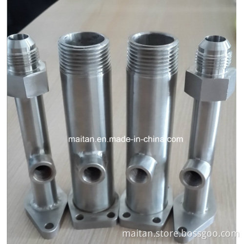 Manifold Tube 5/8" Jic Male X 1/2"Flgx 1/4"NPT Port